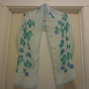VINTAGE LOVELY BLUES LONG SCARF